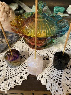 Lil' Spirit Shop Incense Gemstone Holders - www.RaineyDay.com