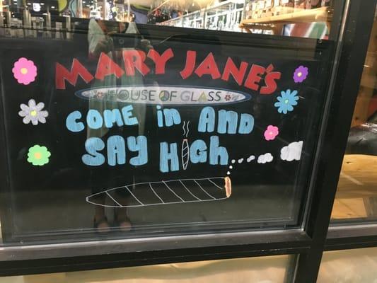 Front sign at MJ's