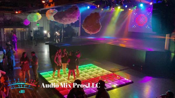 14' x 14' Infinity LED Light Up Dance Floor Rental Service