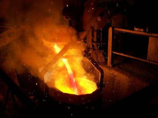 Steel alloys and stainless steel castings pouring 40,000 lbs a day!