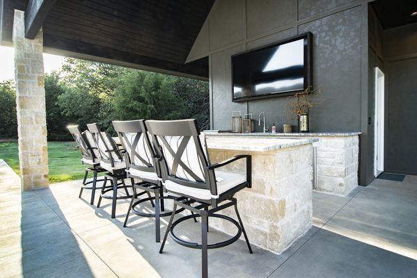 Outdoor Kitchen and Pool  House