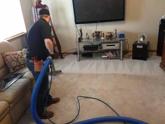 Cleaning residential carpets