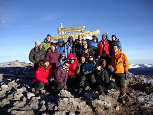 On the summit of Seven Summit Kilimanjaro - the roof of Africa! Stephanie Boettner photo