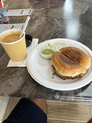 SHAMI Bun Kabab and Doodh Patti Chai