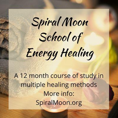 The Spiral Moon School of Energy Healing offers training in many methods of energy work.