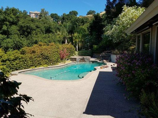 Amazing pool and water feature in this beautiful Alamo property we manage!