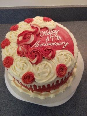 Red velvet anniversary cake