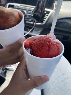 Sandía  limón con chamoy  Tamarindo and limón con chamoy