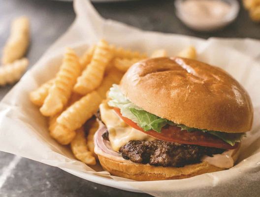 Lamb Burger and Fries