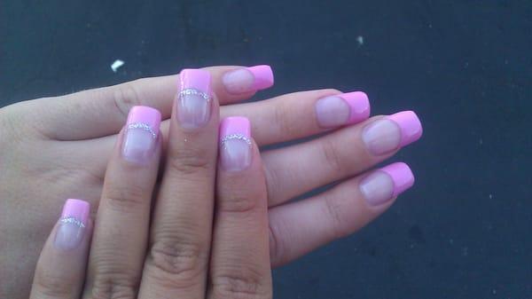 our barbie nails!