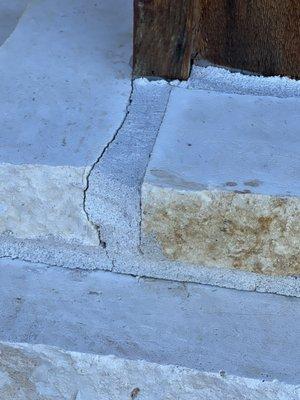 Cracks in our cement in the pillars