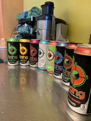 Bang Energy Drink One of the Most Popular Energy Drinks located at Nrgize Juicebar in LA Fitness Clifton