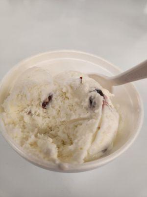 Coconut almond cherry ice cream