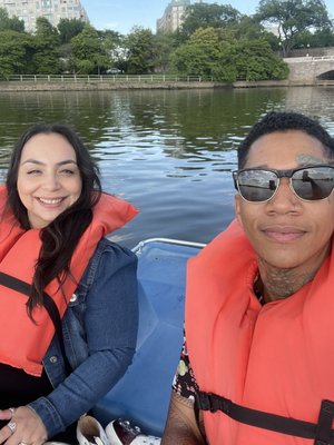 Picture on paddle boat in DC