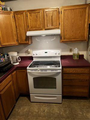 I was able to save their cabinets put in a new hood and stove saving them a lot of money