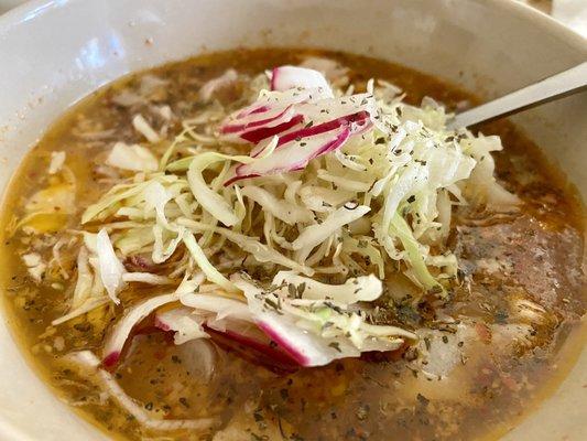 Half of a Pozole Chico Surtido