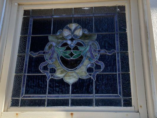 Chapel window looks like a clown face to me