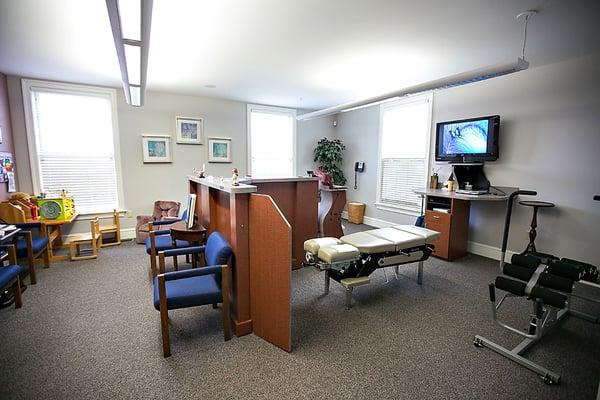 The adjusting area at Family Chiropractic