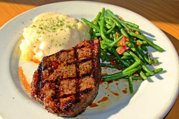 Sterling Silver Steak: Melt in your mouth USDA Choice cut by Sterling Silver grilled to perfection. This 10 ounce cut Sirloin comes with you