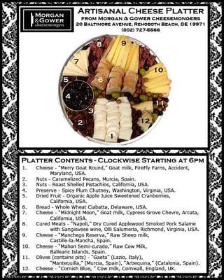 Roadmap that comes with cheese platters.  Now my guest know what they are tasting.