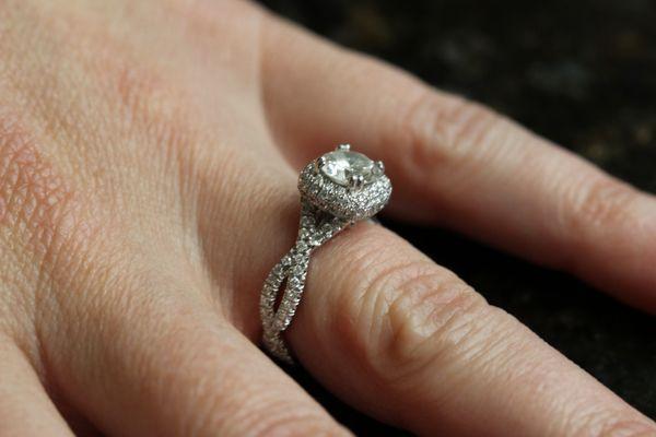 Halo Diamond Engagement Ring