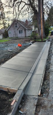 Concrete driveway approach