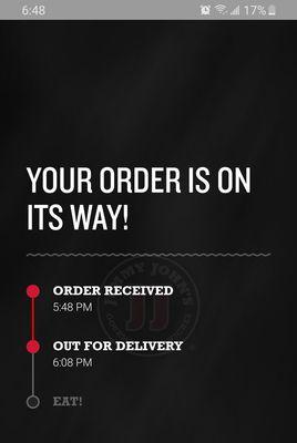 Took an hour to get my order and I live not even 20 minutes away??