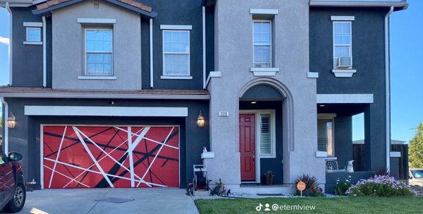 This is the garage door they installed and we painted