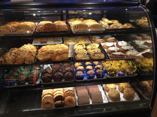 Look at all the Yummy Assortments of Pastries from Donuts, to Blueberry Scones, to Cinnamon Buns, Muffins & much more;)