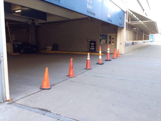 They'll have someone here early to setup the cones, but not to take passes and let cars in.