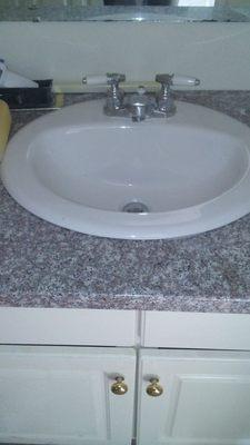 Installed a brand new sink and cut the marble by hand. We always guarantee our work will last.