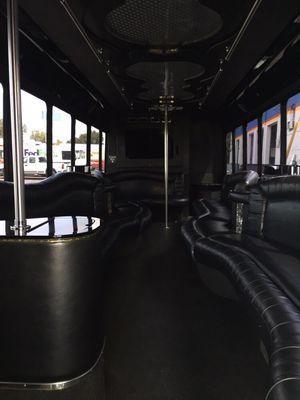 Limo Coach Bus interior