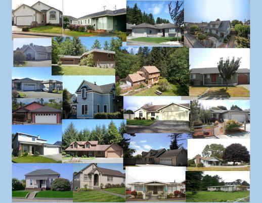 A few of the Humboldt County homes I've listed and sold. Some of them twice!