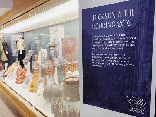 Jackson and the roaring 20s exhibit. Open through October 2021.