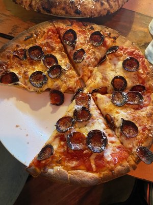 Gluten free pepperoni pizza