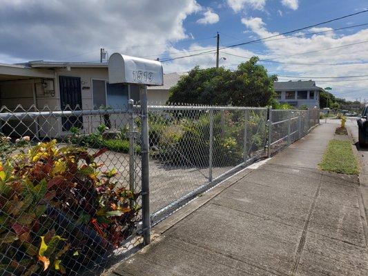 New chain link sliding gate - residential