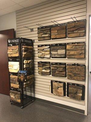 Manufactured stone display