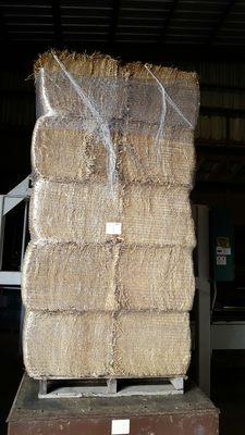 1100 pounds of hay ready for shipping worldwide