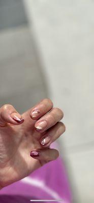 Unas de gel gel manicure tiger eye