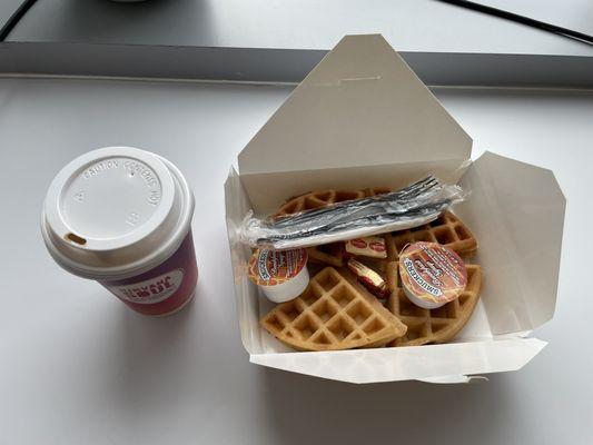 Cafe Mocha and a Waffle - Yum