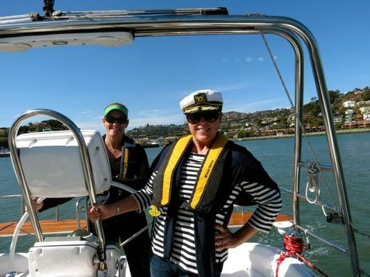 I found the cap below deck and couldn't resist being a cheesy little sailor tourist :-)