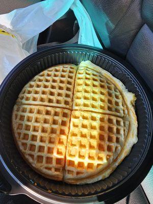 A waffle is so beautiful that it needed a solo shot