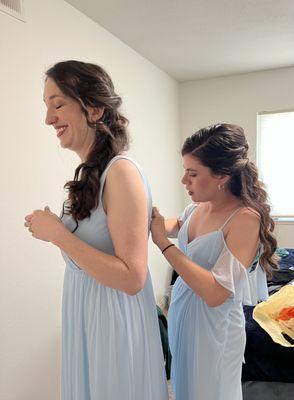 Bridesmaids hair