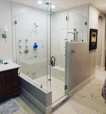 3/8" Clear Glass Shower Enclosure w/ Chrome Hardware