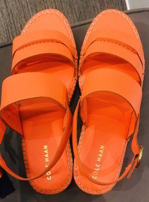 Super excited about my new orange sandels thanks to Cole Haan store at the Tampa Outlet Mall