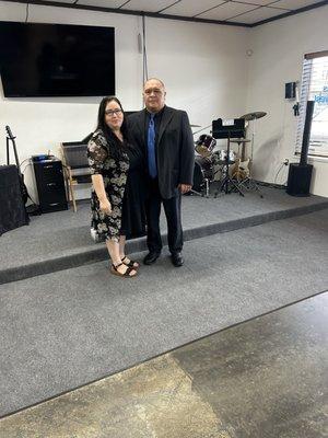 The pastor and his wife