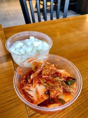 Kimchi and radish