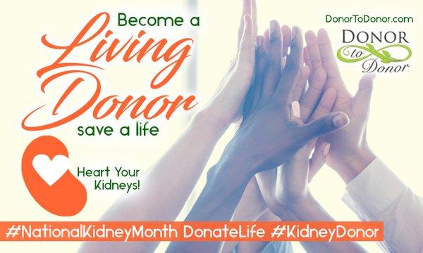 DonorToDonor.com Save a life, become a #LivingDonor and #DonateLife today!