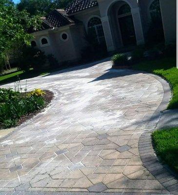 this is 2 piece diamond pattern driveway