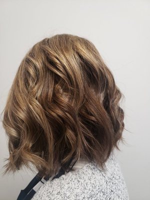 Color, highlights, haircut & style